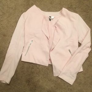 Light pink cropped blazer/ Never worn